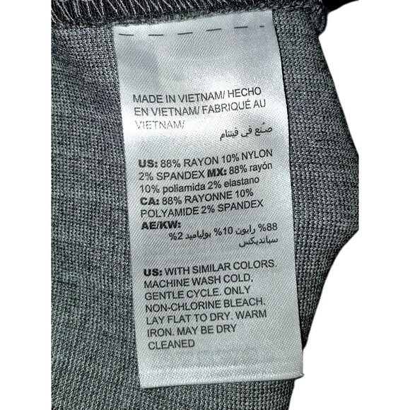 Chico's Women's Trousers Dress Pull On Pants Pinstriped Gray Size 2 Career Core - Picture 4 of 5